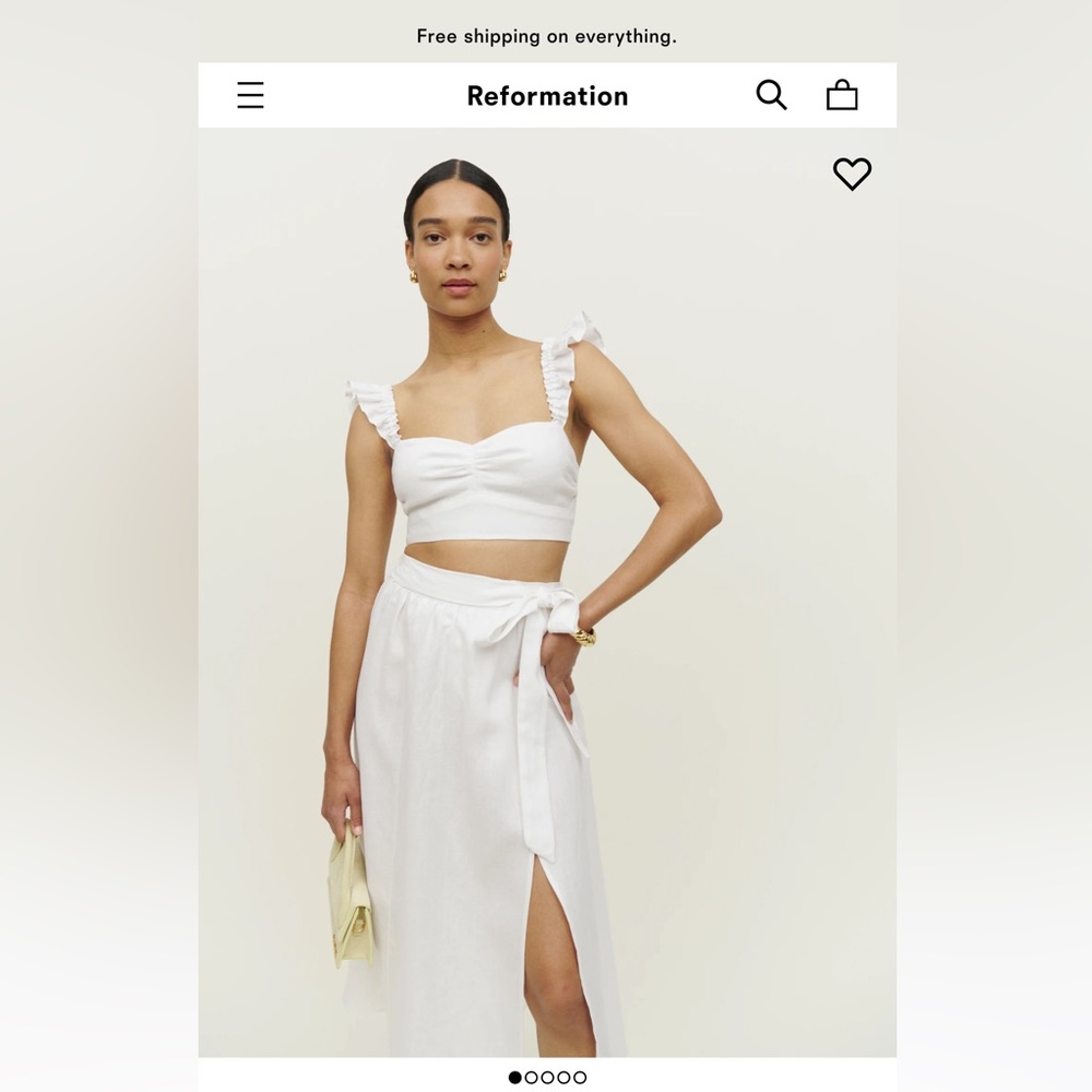 Reformation Pam Linen Two Piece